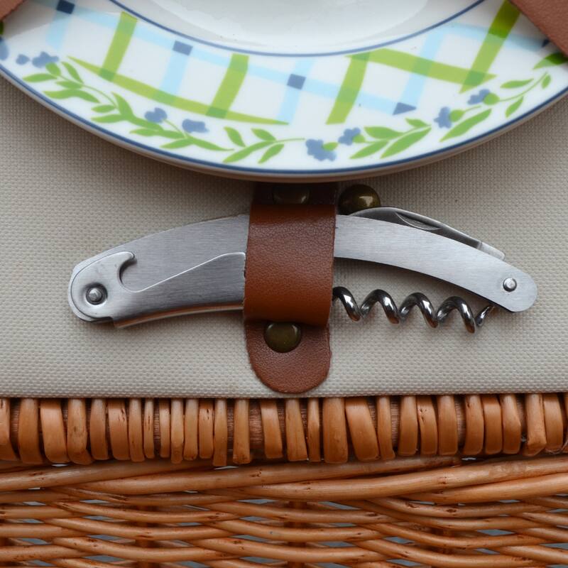 Picnic at Ascot - Willow Basket for Two with Blanket