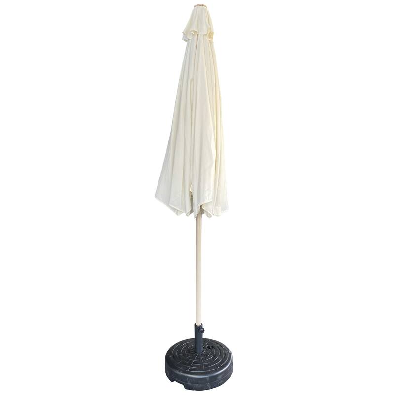 Outdoor Patio Umbrella Heavy Duty Outdoor Umbrella with 8 Ribs UV Resistant and Waterproof, for Poolside - Beige