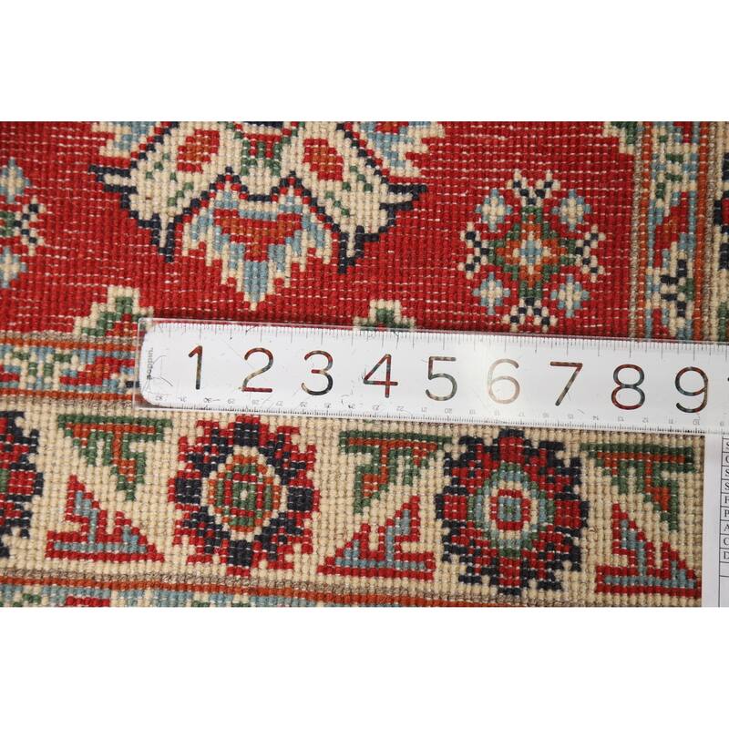 Traditional Kazak Rug Hand-Knotted Wool Carpet - 2'0"x 3'0"