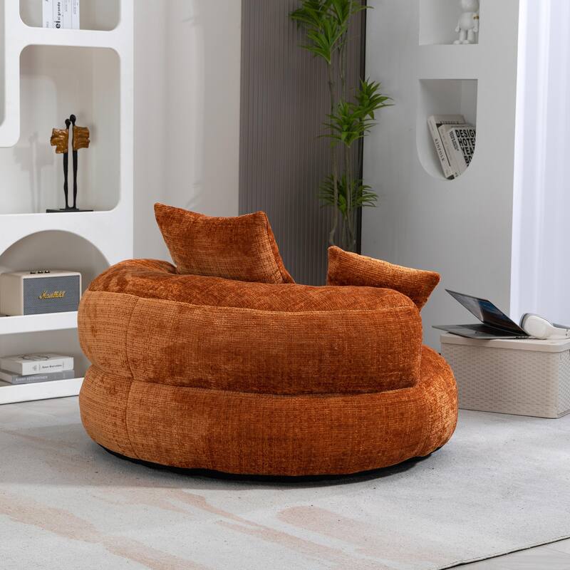 Durable Lazy Sofa Comfort Lounger, High Back Bean Bag Couch with 3 Pillows