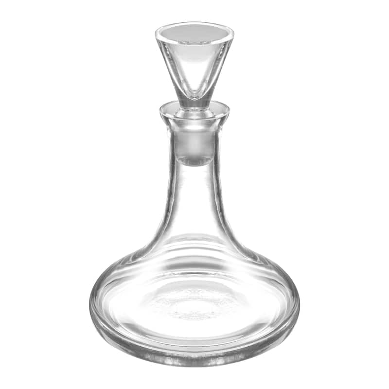Majestic Gifts Inc. Crystal Glass Mouthwash Decanter With Cup Stopper - 6.6" Height
