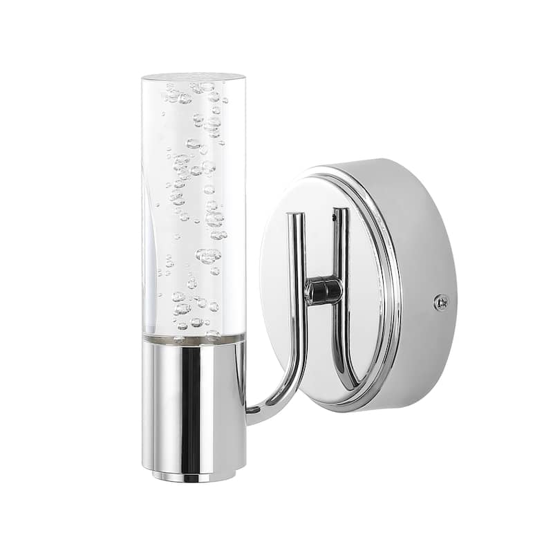 Alain Minimalist Modern Bubble Acrylic/Iron Integrated LED Vanity Light, by JONATHAN Y