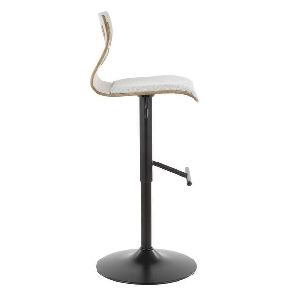 Shop Black Friday Deals On 44 Light Grey Adjustable Modern Style Swivel Metal And Wood Barstools On Sale Overstock 30917948