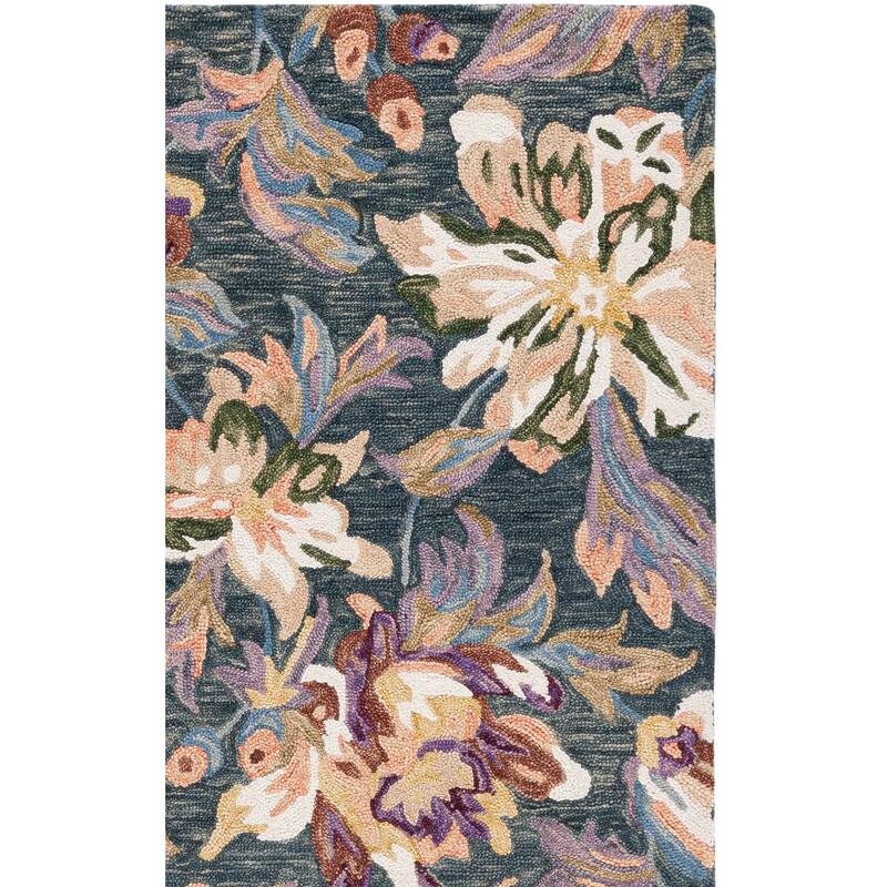 SAFAVIEH Handmade Blossom Roselotte French Country Floral Wool Rug