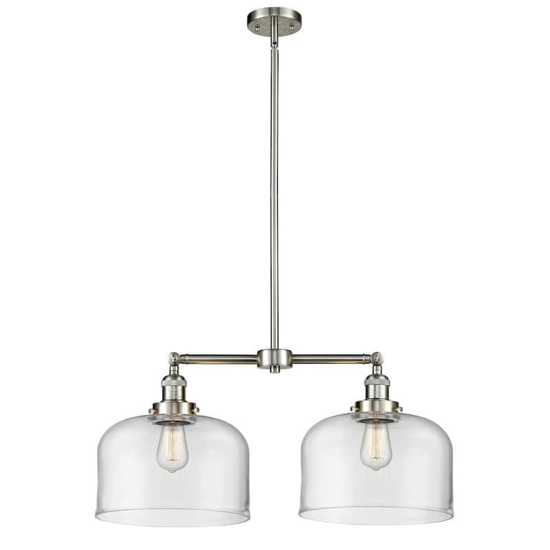 Innovations Lighting X-Large Bell 2 Light 21" Wide Linear Chandelier