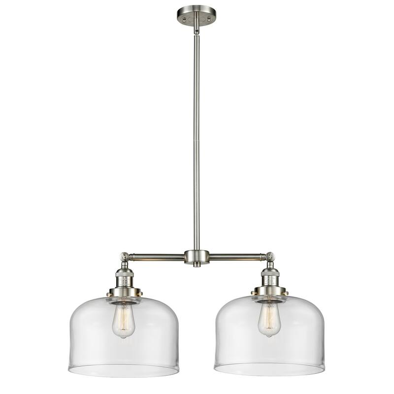Innovations Lighting X-Large Bell 2 Light 21" Wide Linear Chandelier