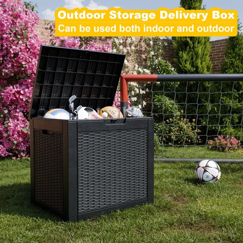 Outdoor Patio Storage Resin Lockable Deck Box - Picture 80 of 100