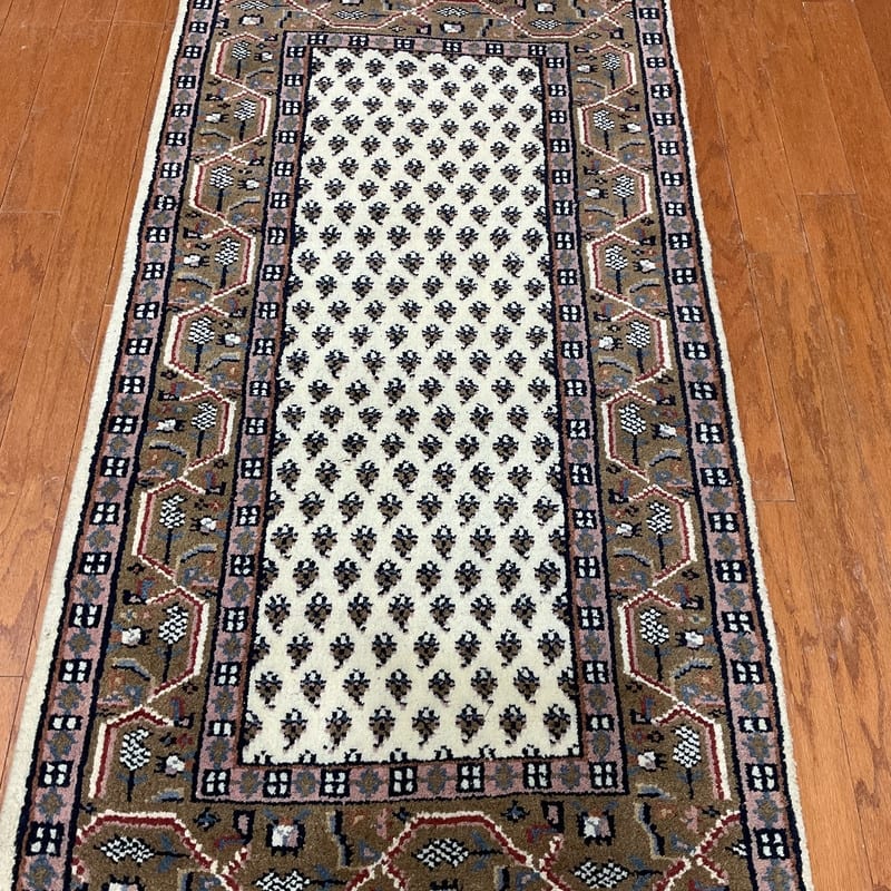 HERAT ORIENTAL Handmade Mir Wool Rug - 2'5 x 4'9 - Beige