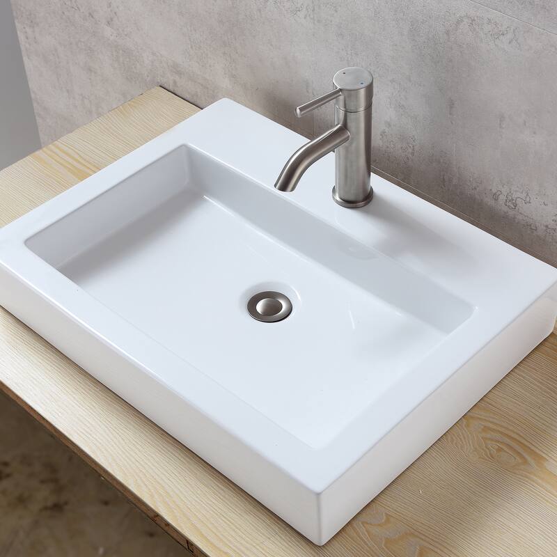 Luxier DS03-T Bathroom Sink Push Pop-Up Drain Stopper with No Overflow