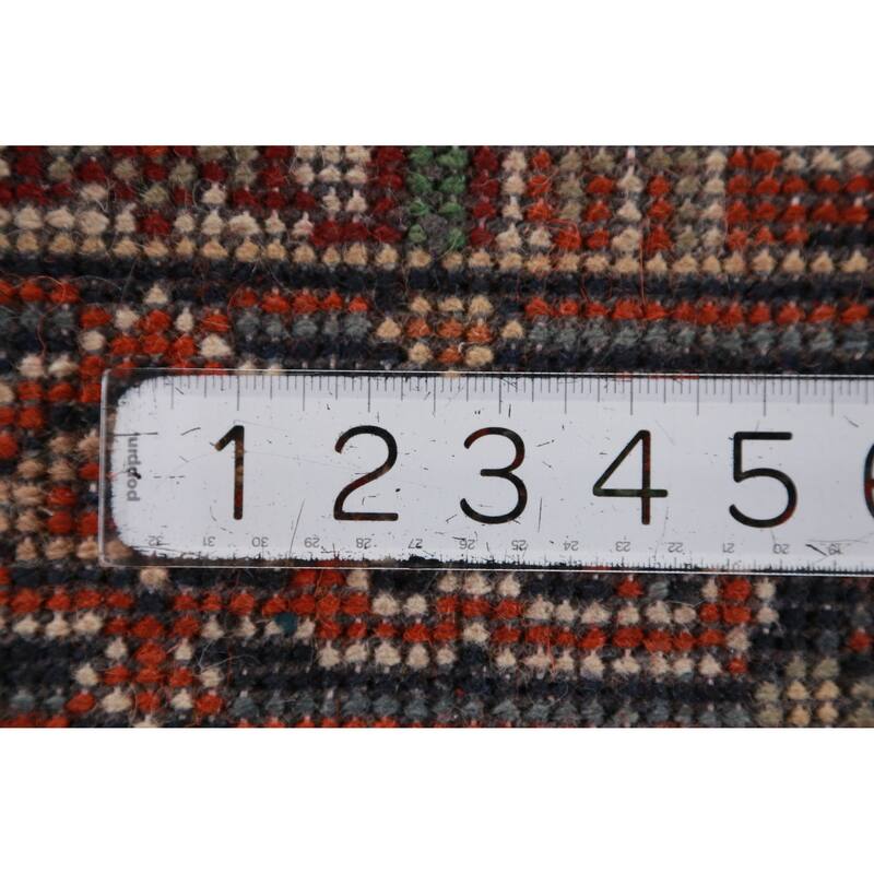 Hand Knotted Oriental 100% Wool Carpet Traditional Medallion Oranges & Rust Heriz (serapi) Area Rug - 3' 0'' X 2' 0''