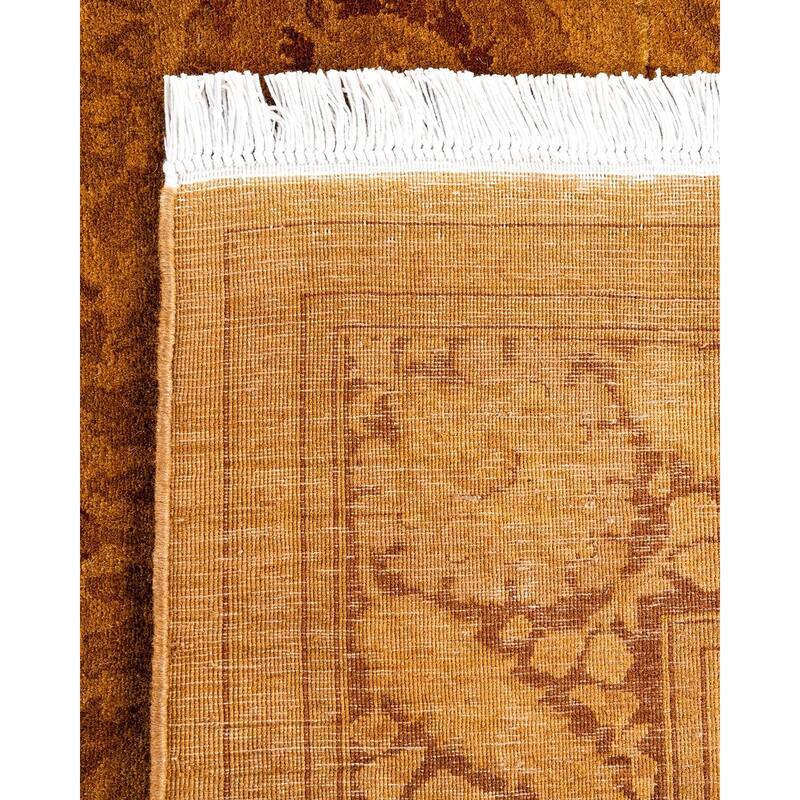Overdyed, One-of-a-Kind Hand-Knotted Area Rug - Gold - 4' 1" x 6' 1"