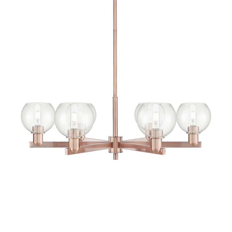 Innovations Lighting 716-6CR-10-36 Athens Chandelier Athens 6 Light - Antique Copper / Clear
