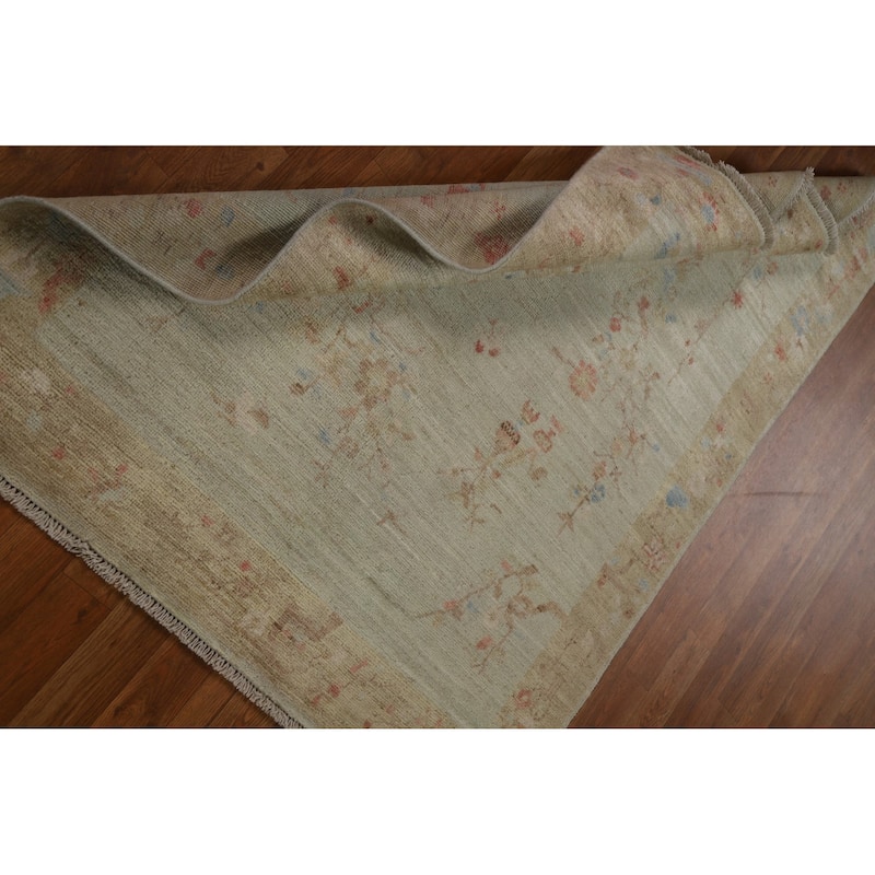 Muted Art Deco Oriental Home Decor Area Rug Hand-knotted Wool Carpet - 3'11" x 4'11"