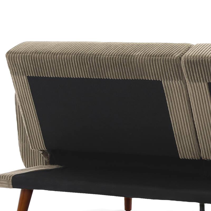73.3" Wide Modern Corduroy Convertible Sleeper Sofa 3-position Loveseat