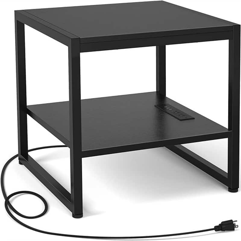 End Table with Charging Station - 20"D x 20"W x 20.7"H