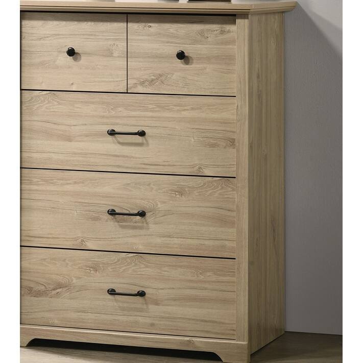 Elara 32"W 4-Drawer Chest with Black Handles