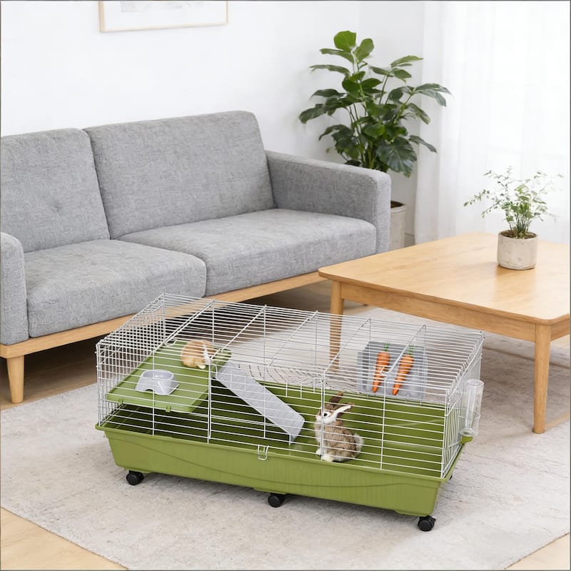 Animal Cage,Pet Play House,Small Animal Cage is designed for convenient cleaning - Green
