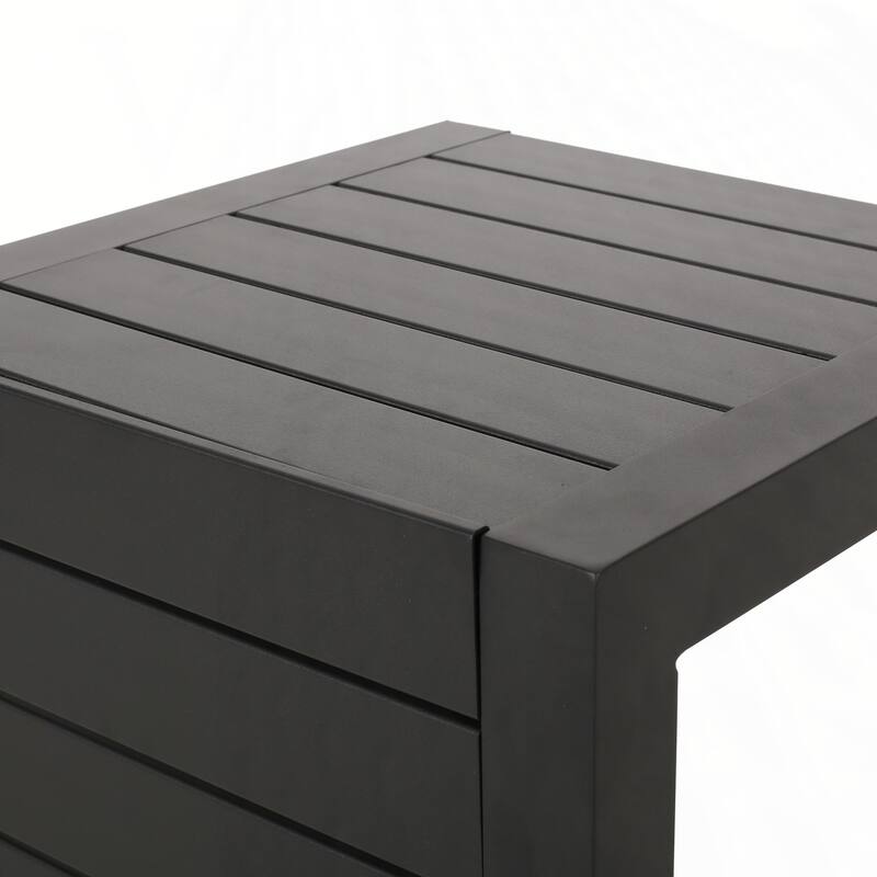 outdoor C-SHAPED TABLE GREY,without chairs