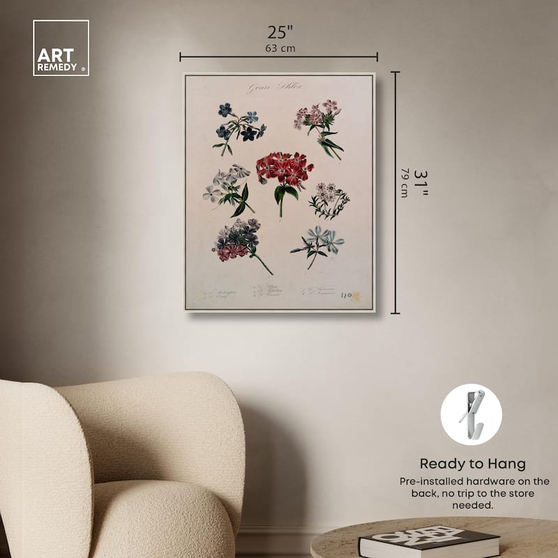 Seven Flowering Plants Canvas by Art Remedy