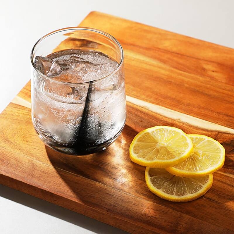 Libbey Ascent Black Ribbon Rocks Glasses, 13 ounce, Set of 8 - Set of 8