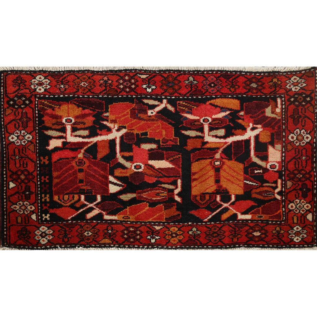 Geometric Bakhtiari Persian Area Rug Hand-knotted Wool Carpet - 1'9" x 3'4"