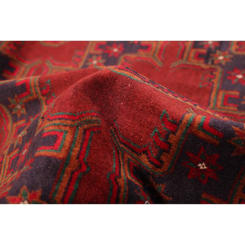 ECARPETGALLERY Hand-knotted Teimani Red Wool Rug - 3'10 x 6'3