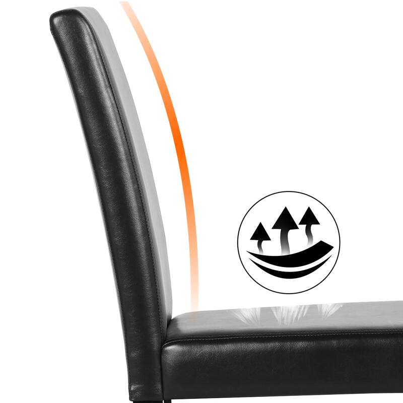 Yaheetech 4pcs Dining Room Chairs High Back for Home