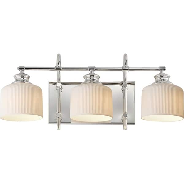 slide 2 of 10, Maxim 21493WT Bisque 3 Light 24" Wide Vanity Light Polished Nickel