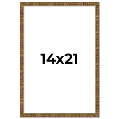 14x21 Frame Gold Picture Frame - Complete Modern Photo Frame Includes