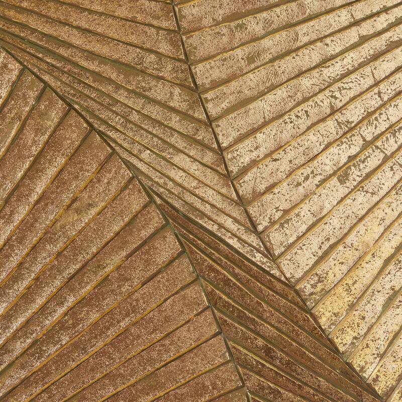 Stylish Wood Carved Radial Geometric Wall Decor - Gold or Silver