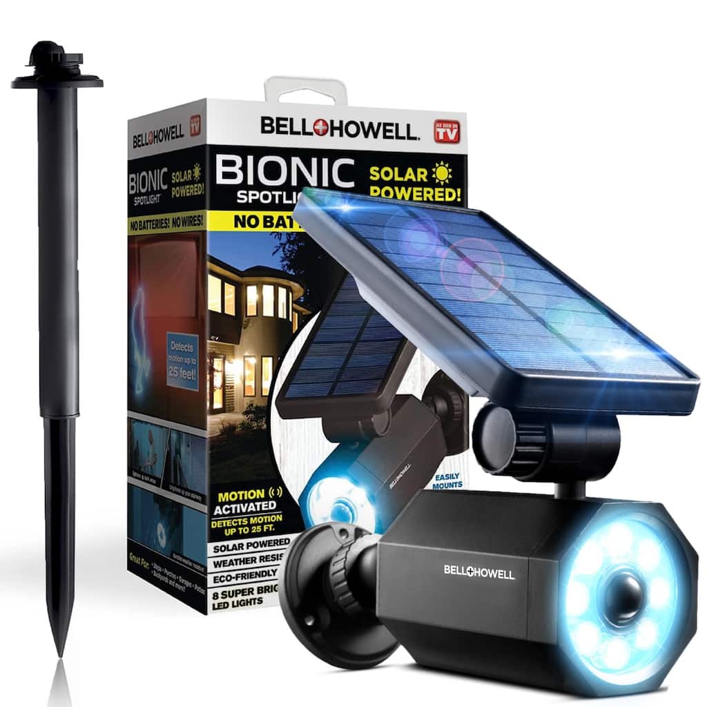 Bell + Howell Bionic Spotlight Original LED Solar Outdoor Motion Sensor Light.