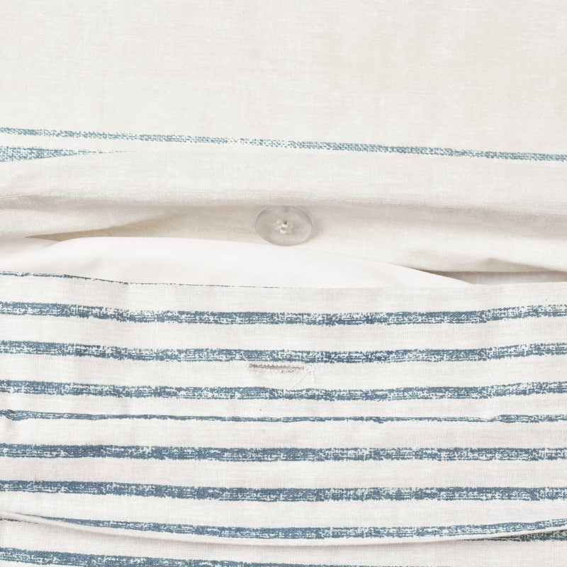 Lush Decor Farmhouse Stripe 3 Piece Duvet Cover Set
