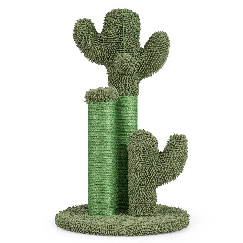 Gymax 22'' Cactus Cat Scratching Post Cute Vertical Cat Claw Scratcher