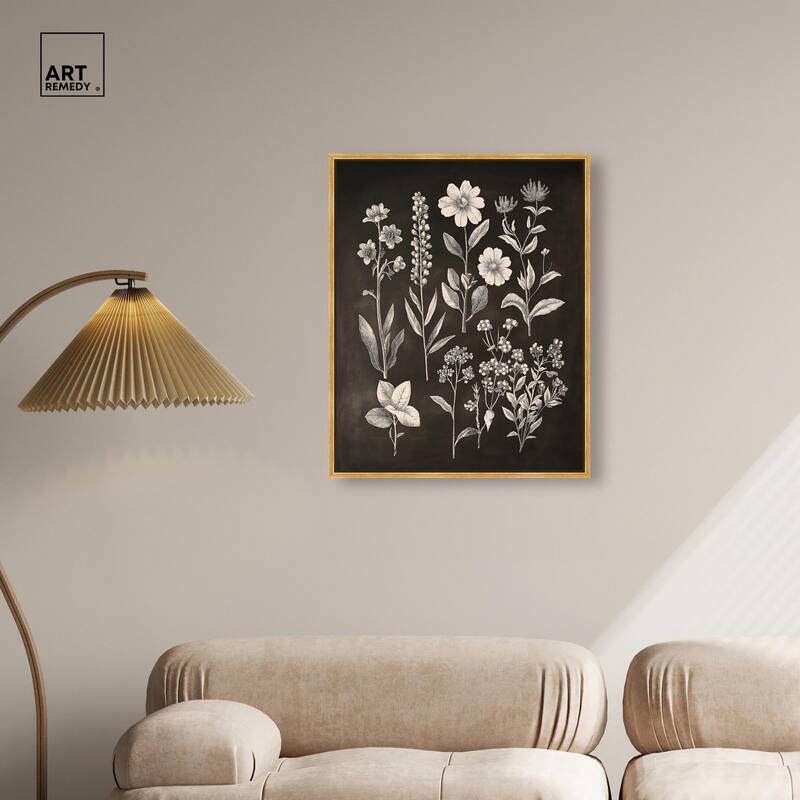 Herbarium on Dark Canvas by Art Remedy