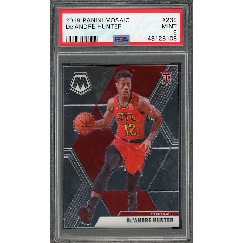 De'Andre Hunter 2019 Panini Mosaic Basketball Rookie Card RC #239 Graded PSA 9 MINT - 8'6" x 11'6"