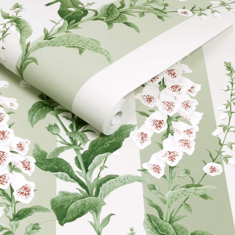 Graham & Brown Foxglove Stripe Sage Wallpaper