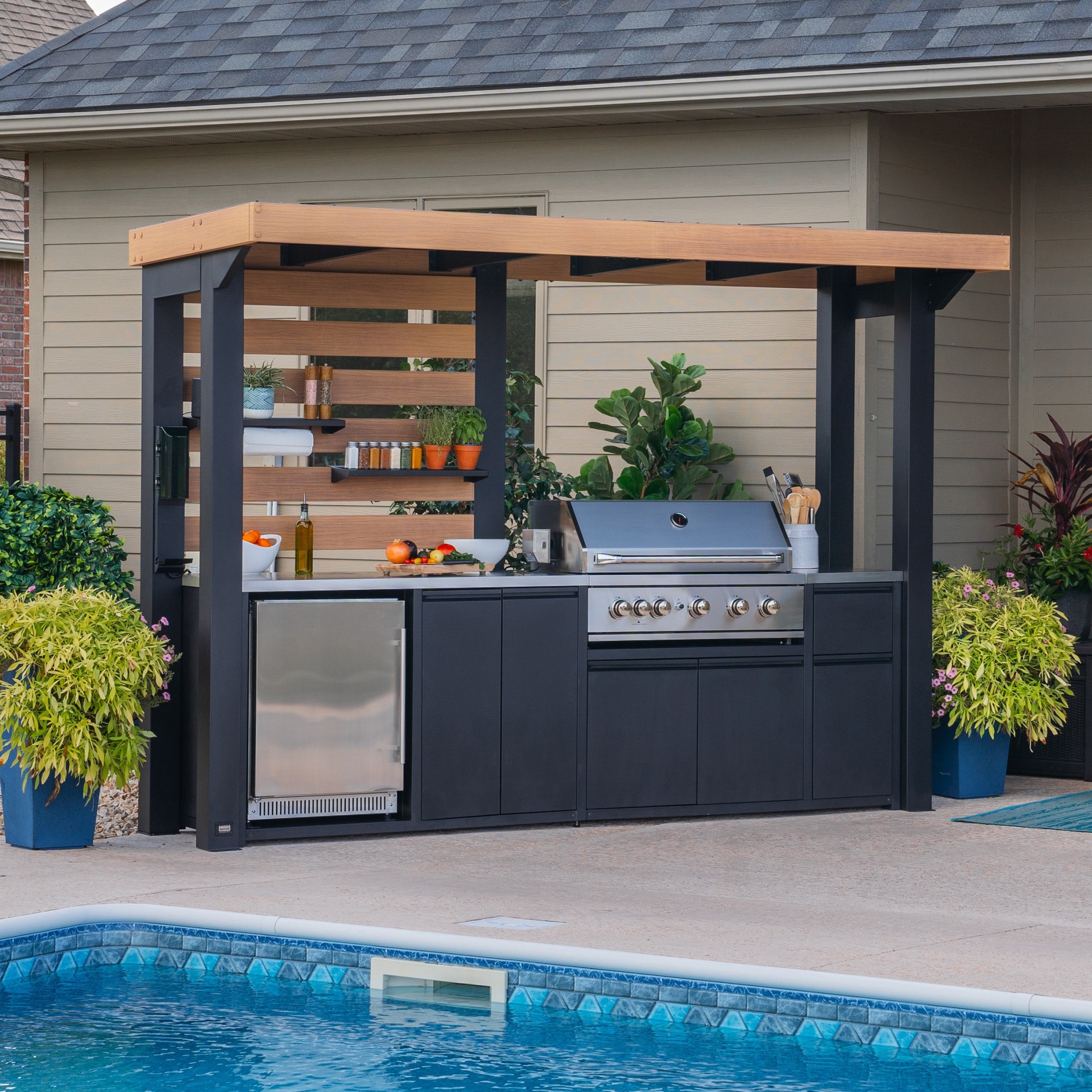 Backyard Discovery Fusion Flame Outdoor Kitchen, Grill