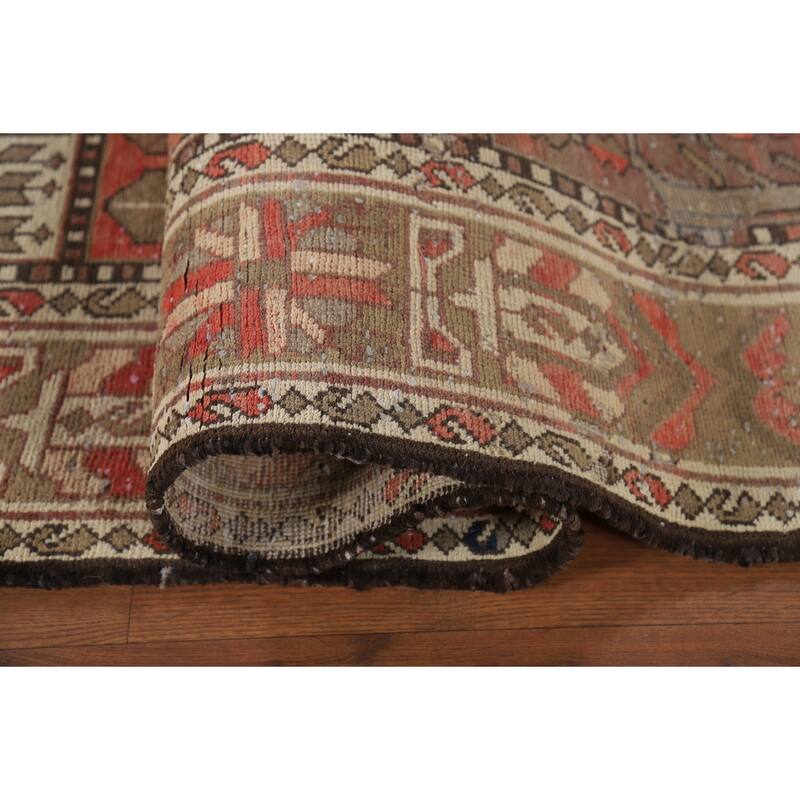 Garden Design Bakhtiari Vintage Persian Rug Hand-Knotted Wool Carpet - 6'8" x 9'10"