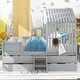 preview thumbnail 2 of 15, Full Size House Low Loft Bed with 4 Storage Drawers, Sturdy Pine Wood Bedframe with Full-Length Guardrails for Kids Bedroom