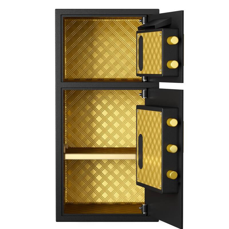 Digital Security Safe with Fireproof and Waterproof Bag,6.5 Cubic Feet Safe Box with Hidden Code Function for Home,Office