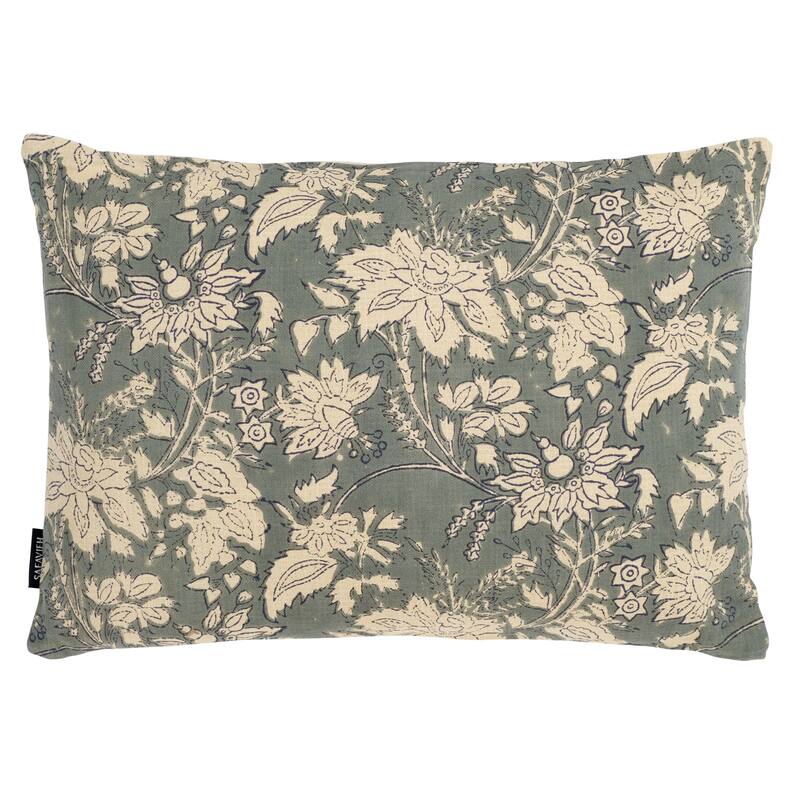 SAFAVIEH Home Enya 14 x 20-inch Grey Cotton Lumbar Pillow