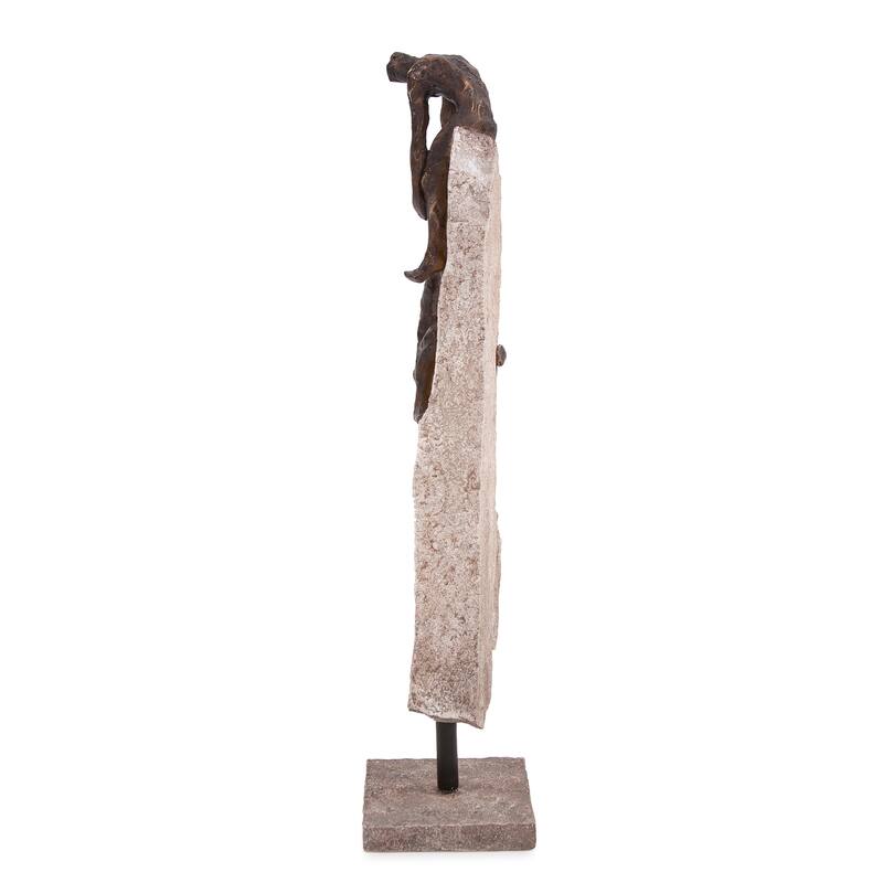 Allan Andrews People Climbing on Stone Decorative Statue