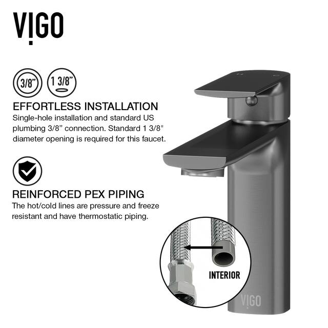 VIGO Davidson Single Hole Bathroom Faucet