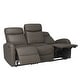 preview thumbnail 19 of 23, Strick & Bolton 3 Seat Distressed Faux Leather Reclining Loveseat Distressed Grey