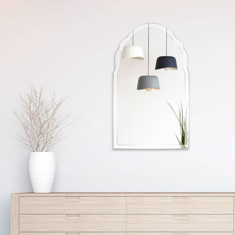 Elegant Arch Beveled Wall Mirror - Clear - 24 x 40