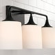 preview thumbnail 10 of 11, Presley 3-light Bath/ Vanity Fixture w/ Soft White Glass