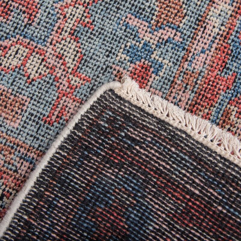 Alora Decor Antique Hand-Knotted Rust/Blue Central Medallion Rug