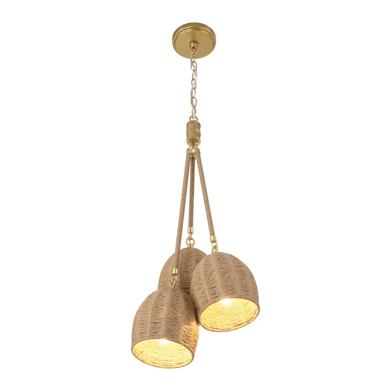 Jace 3 Light Soft Gold Pendant