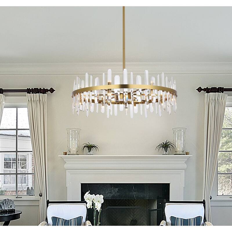Indigo Home 36 inch crystal round chandelier