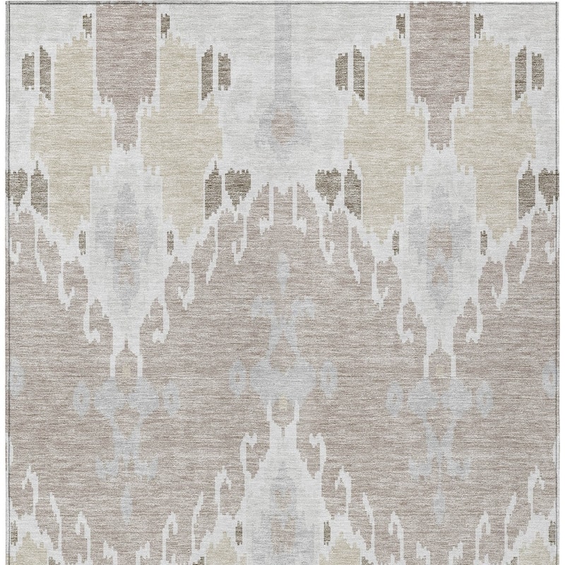 HomeRoots Ikat Transitional Rectangle Outdoor Rug